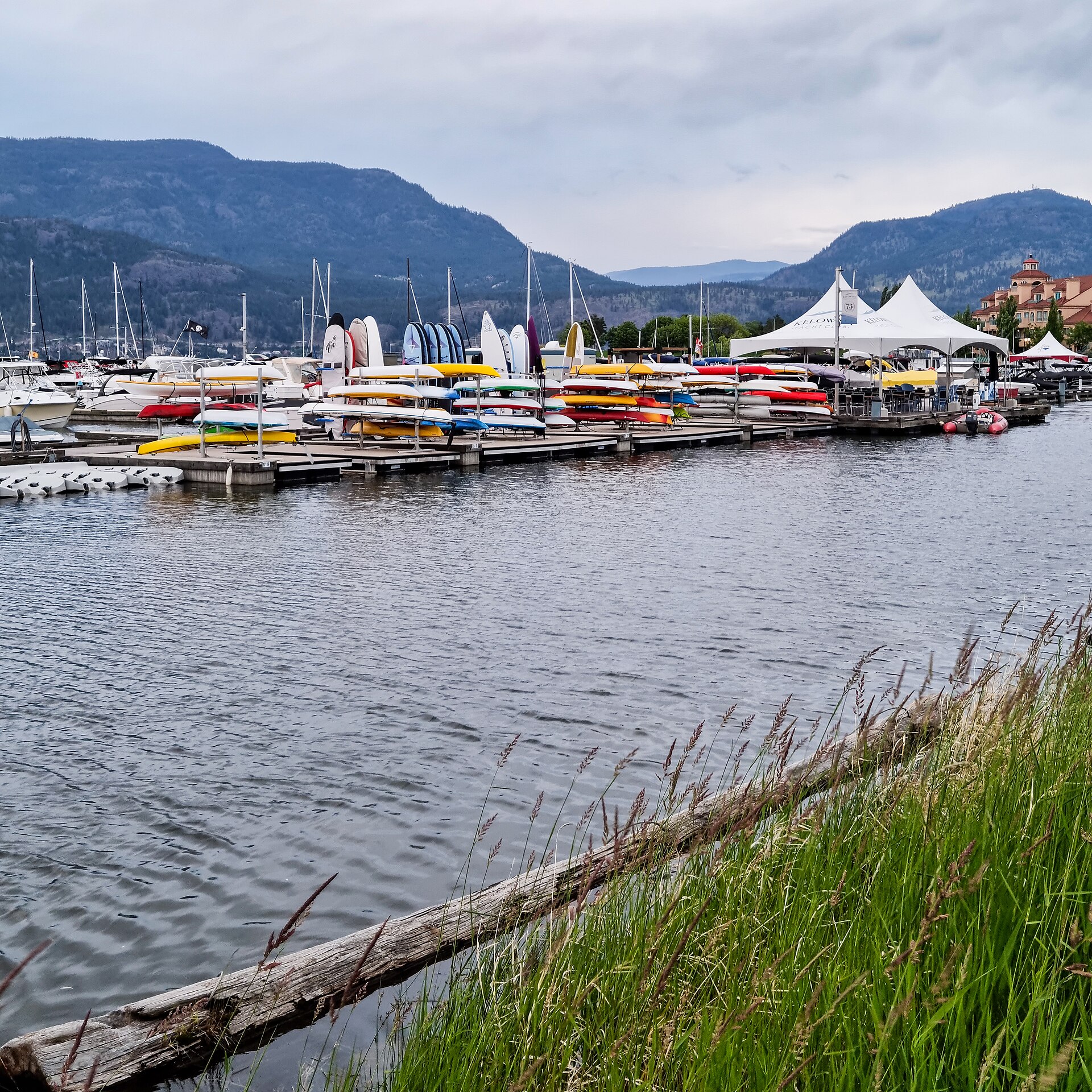 Kelowna marina and Okanagan Lake