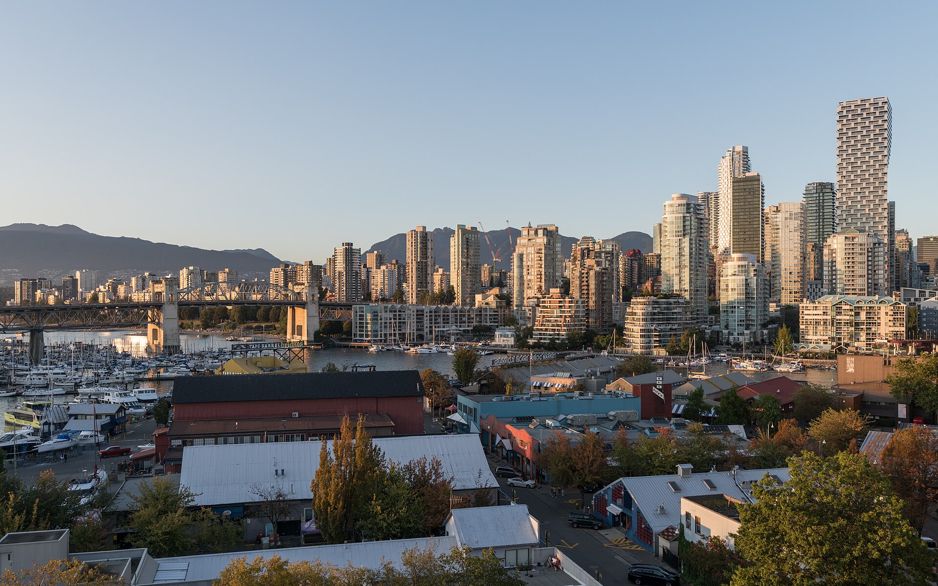 Vancouver skyline from Granville Island